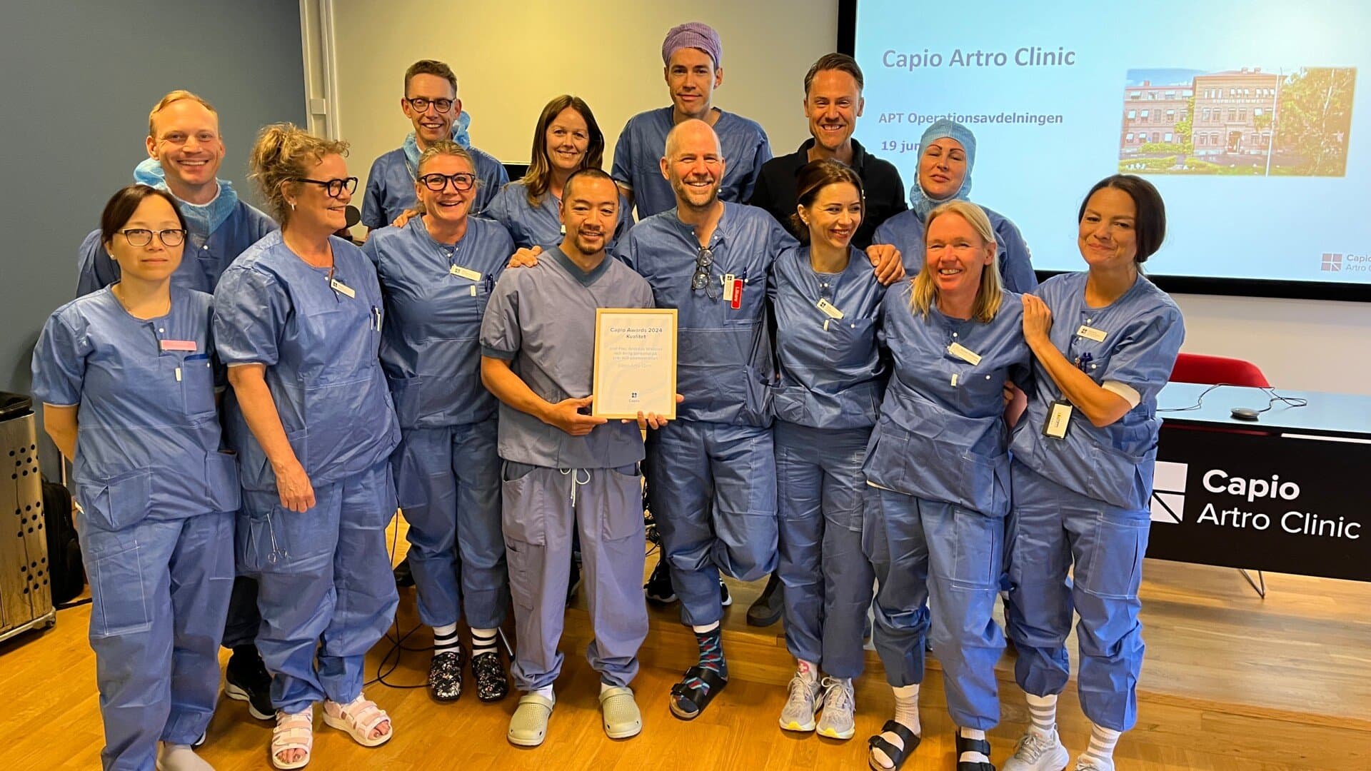 Pre- och postoperation gänget på Capio Artro Clinic. Pre- och postoperation gänget på Capio Artro Clinic.