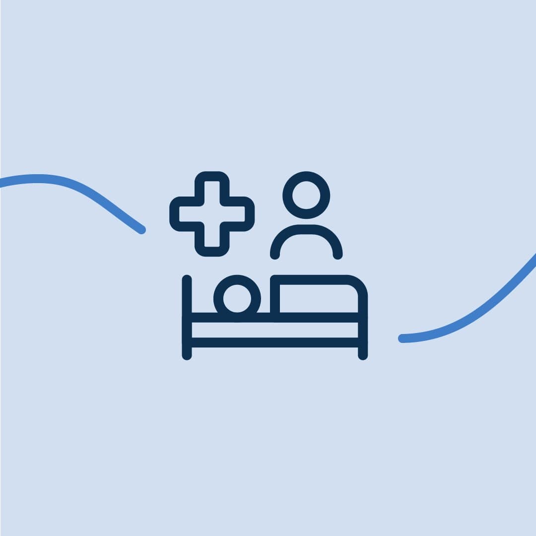 Ikon med sjukhussäng Ikon med sjukhussäng