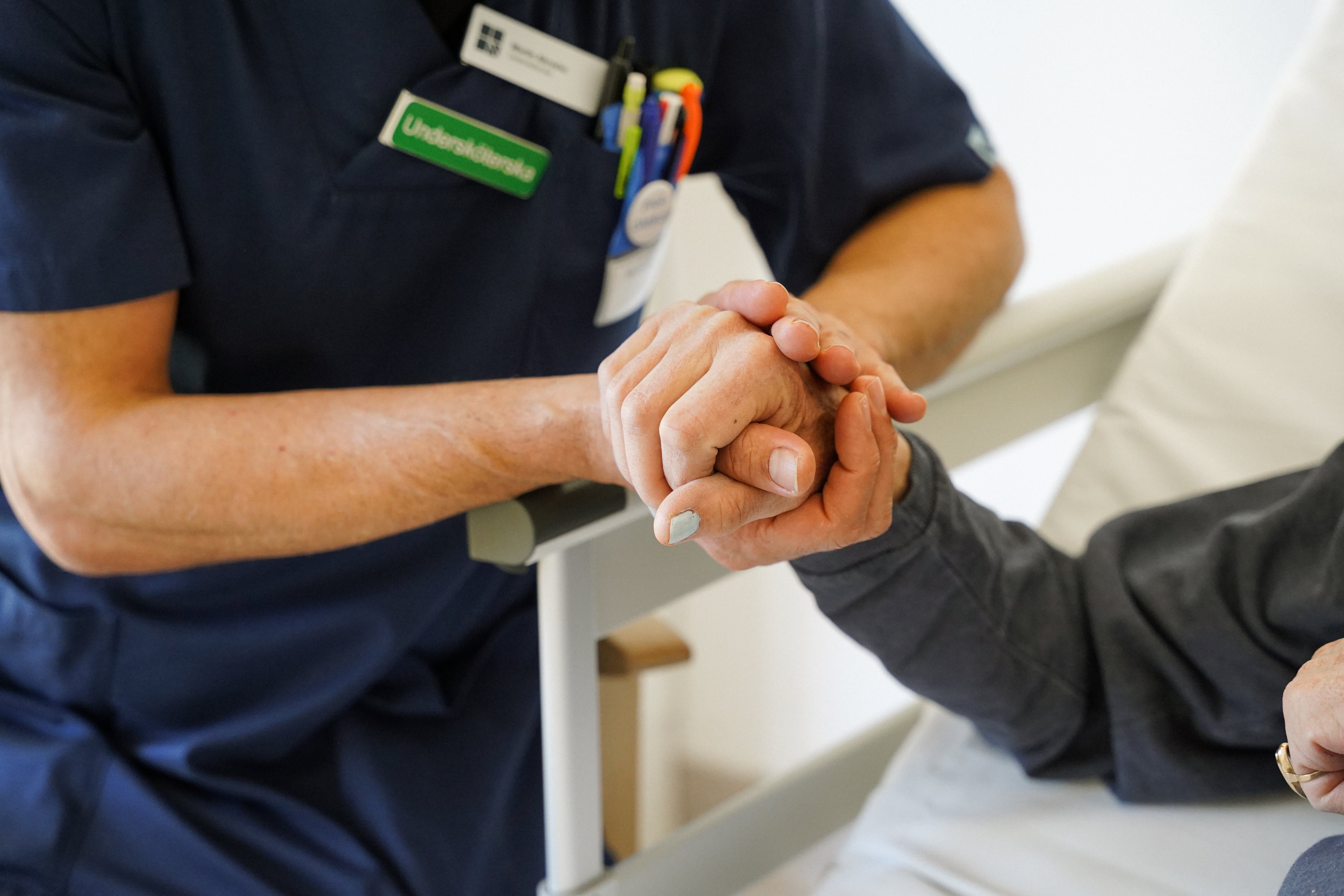 Läkare med patient Läkare med patient