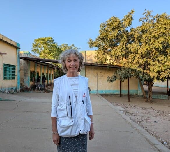 Margareta Danelius på plats i Sudan