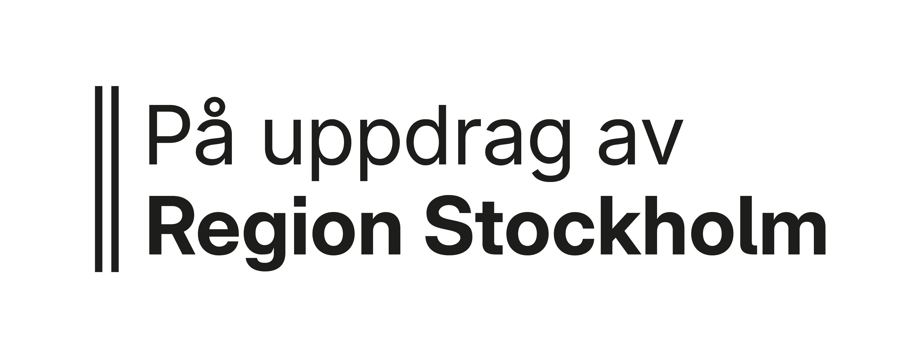På uppdrag av Region Stockholm Logotyp