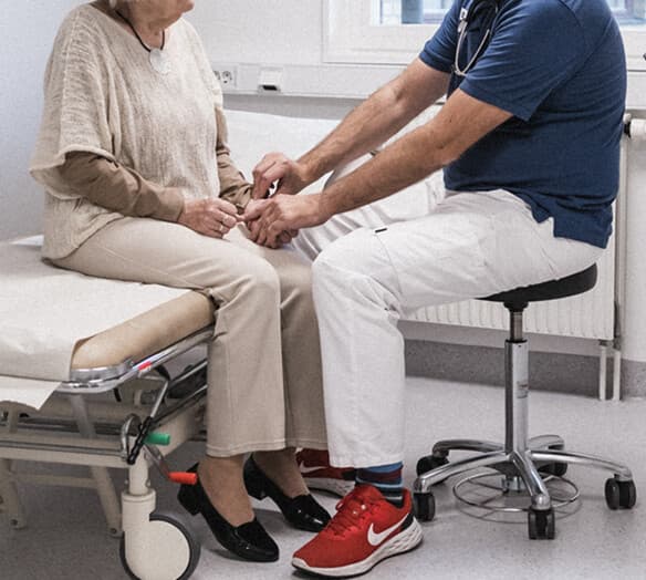 läkare med patient läkare med patient