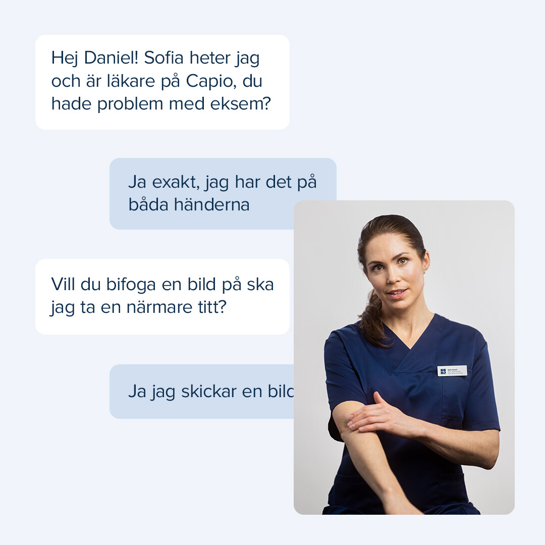 Bild som visar en chattkonversation Bild som visar en chattkonversation