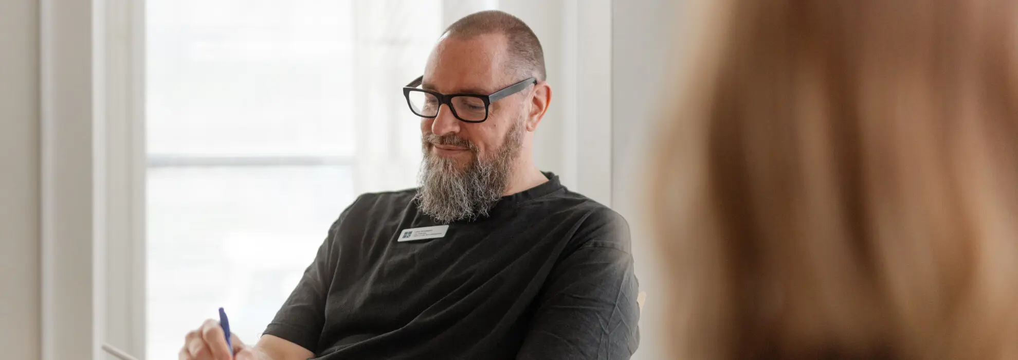 Psykolog med patient Psykolog med patient