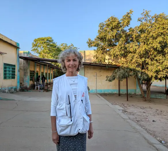 Margareta Danelius på plats i Sudan